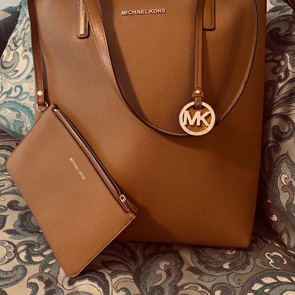 Tan Michael Kors handbag